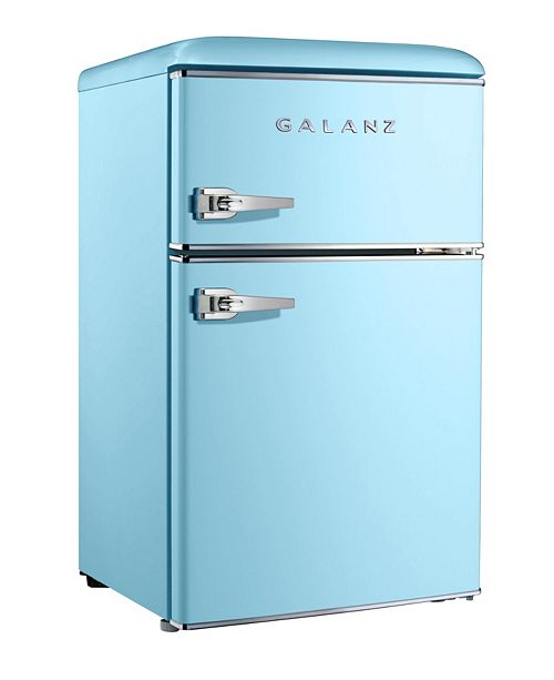Galanz 3.1 Cu. Ft. Dual Door Retro Style Mini-Fridge ...