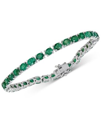 emerald bracelet sterling silver