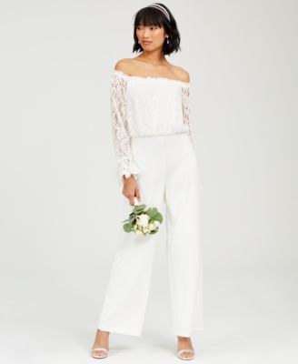 adrianna papell lace jumpsuit