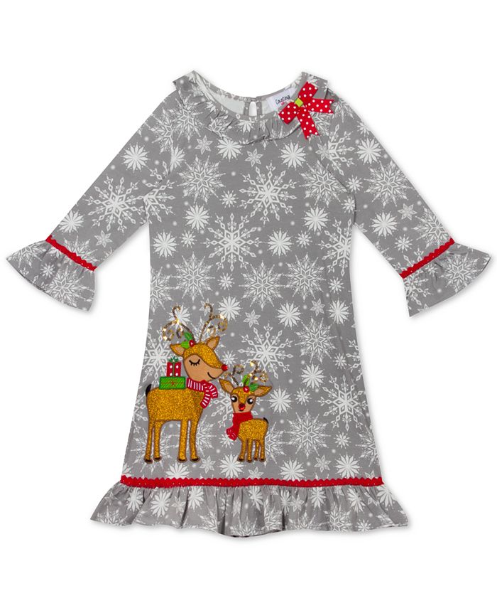 Rare Editions Toddler Girls Reindeer Snowflake Dress Macy s