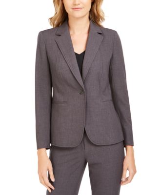 Single-Button Notched-Lapel Blazer