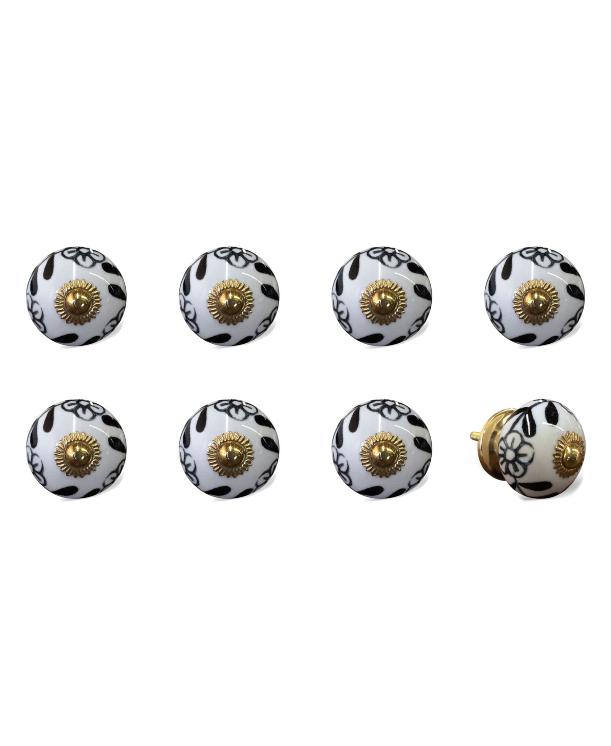 10157367 Knob-It Handpainted Ceramic Knob Set of 8 sku 10157367