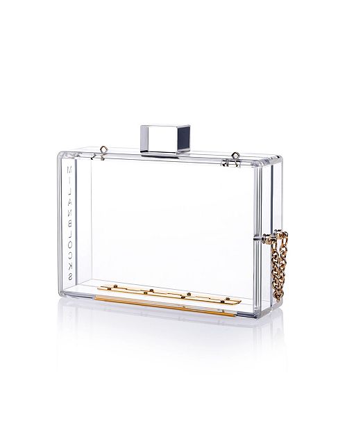 Milanblocks Transparent Acrylic Clasp Clutch & Reviews - Handbags ...