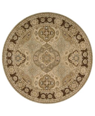 Nourison Home - Round Area Rug, Wool & Silk 2000 2260 Multi Color 8'