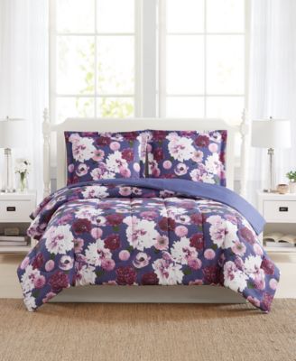 Pem America - Bloomy Reversible 3-Pc. Full/Queen Comforter Mini Set