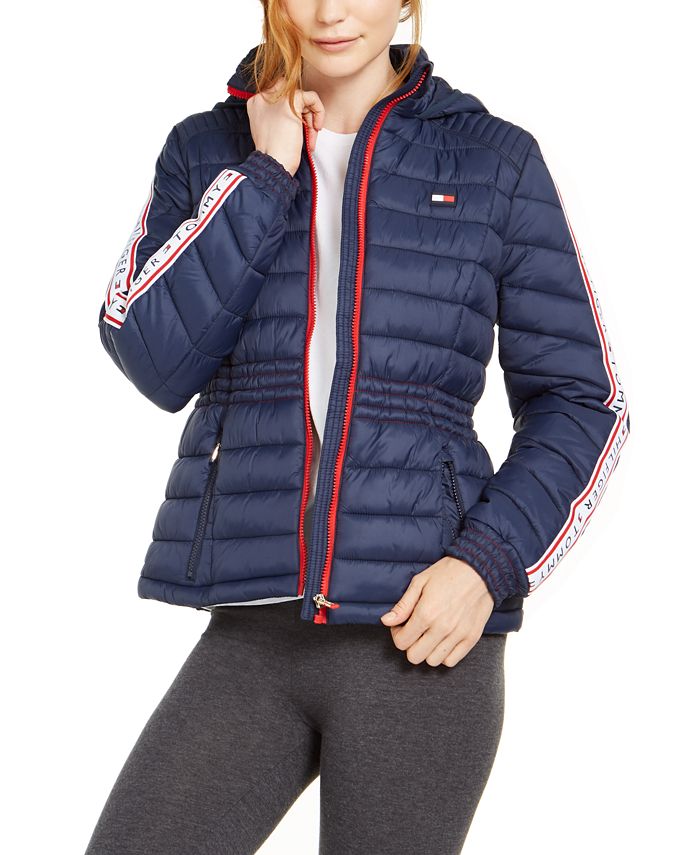 Tommy Hilfiger Cinched-Waist Quilted Puffer Jacket - Macy's