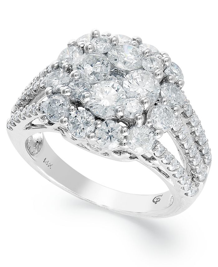 Macys white outlet gold ring