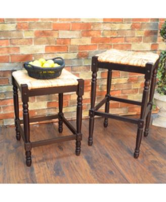 French Country 30" Turned Leg Seat Stool