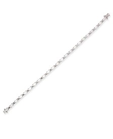 Opal (4-5/8 ct. t.w.) & White Topaz (7/8 ct. t.w.) Tennis Bracelet in Sterling Silver (Also Available In Aquamarine, Peridot and Blue Topaz)