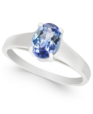 image of Tanzanite Solitaire Ring (1-3/8 ct. t.w.) in 14k White Gold