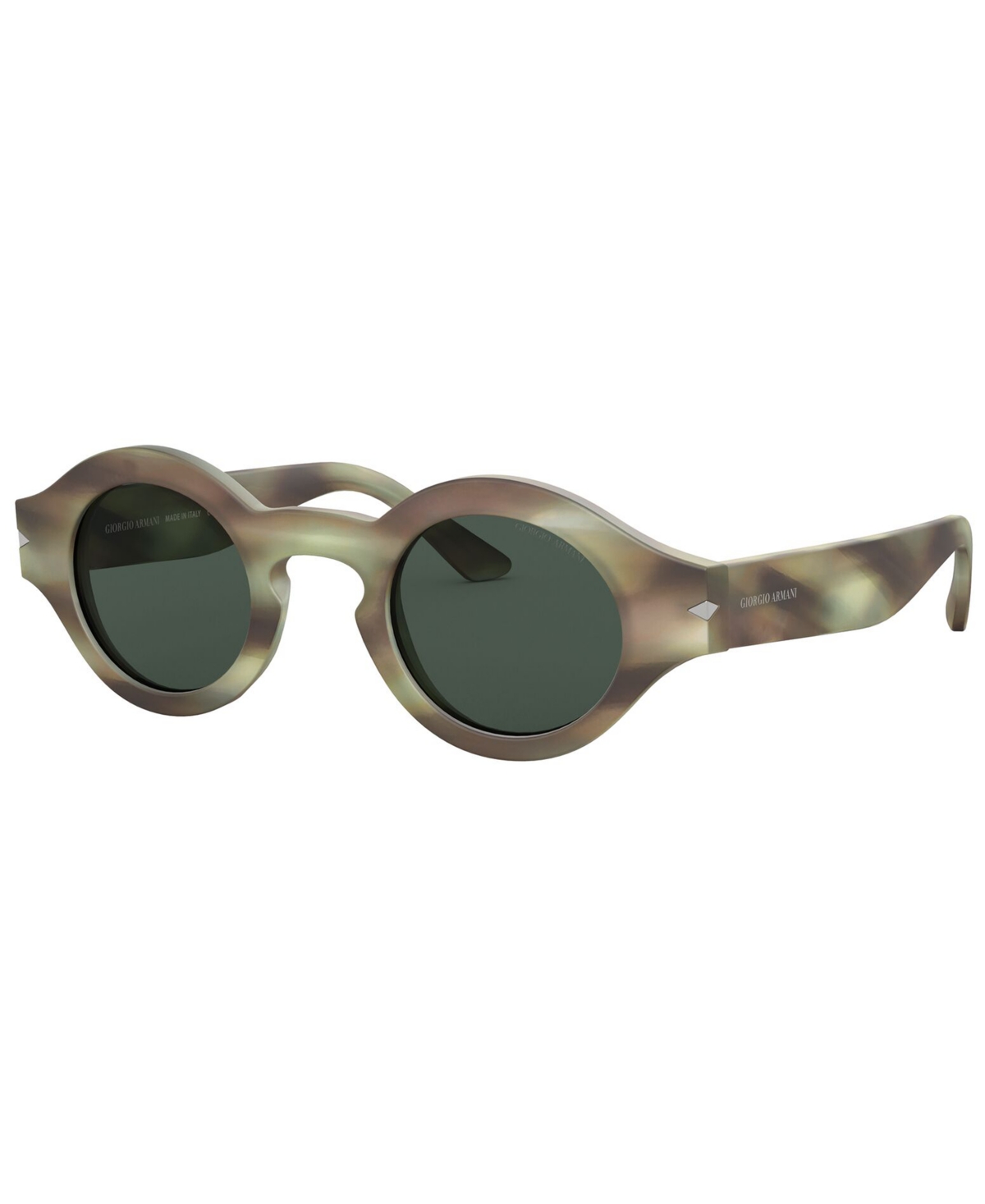 Giorgio Armani Men's Sunglasses In Matte Striped Green,green