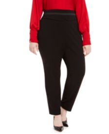 Plus Size High-Waist Tuxedo Pants