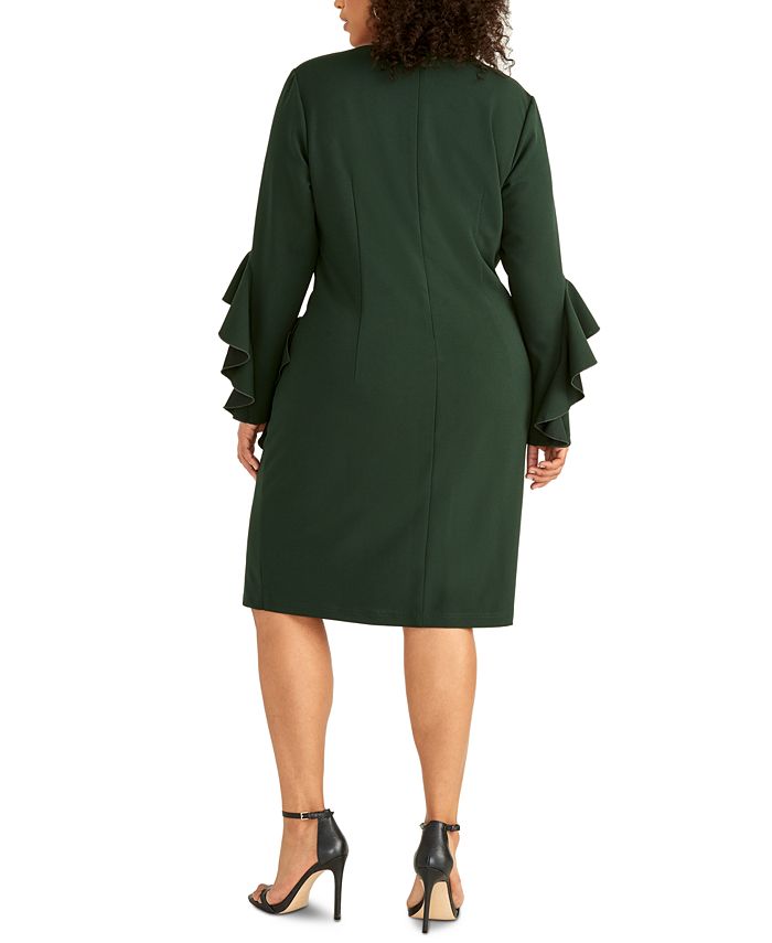 RACHEL Rachel Roy Trendy Plus Size Ruffled Sheath Dress - Macy's