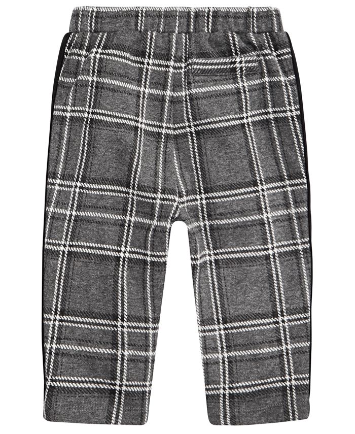 First Impressions Baby Boys VelvetStripe Plaid Pants, Created for Macy