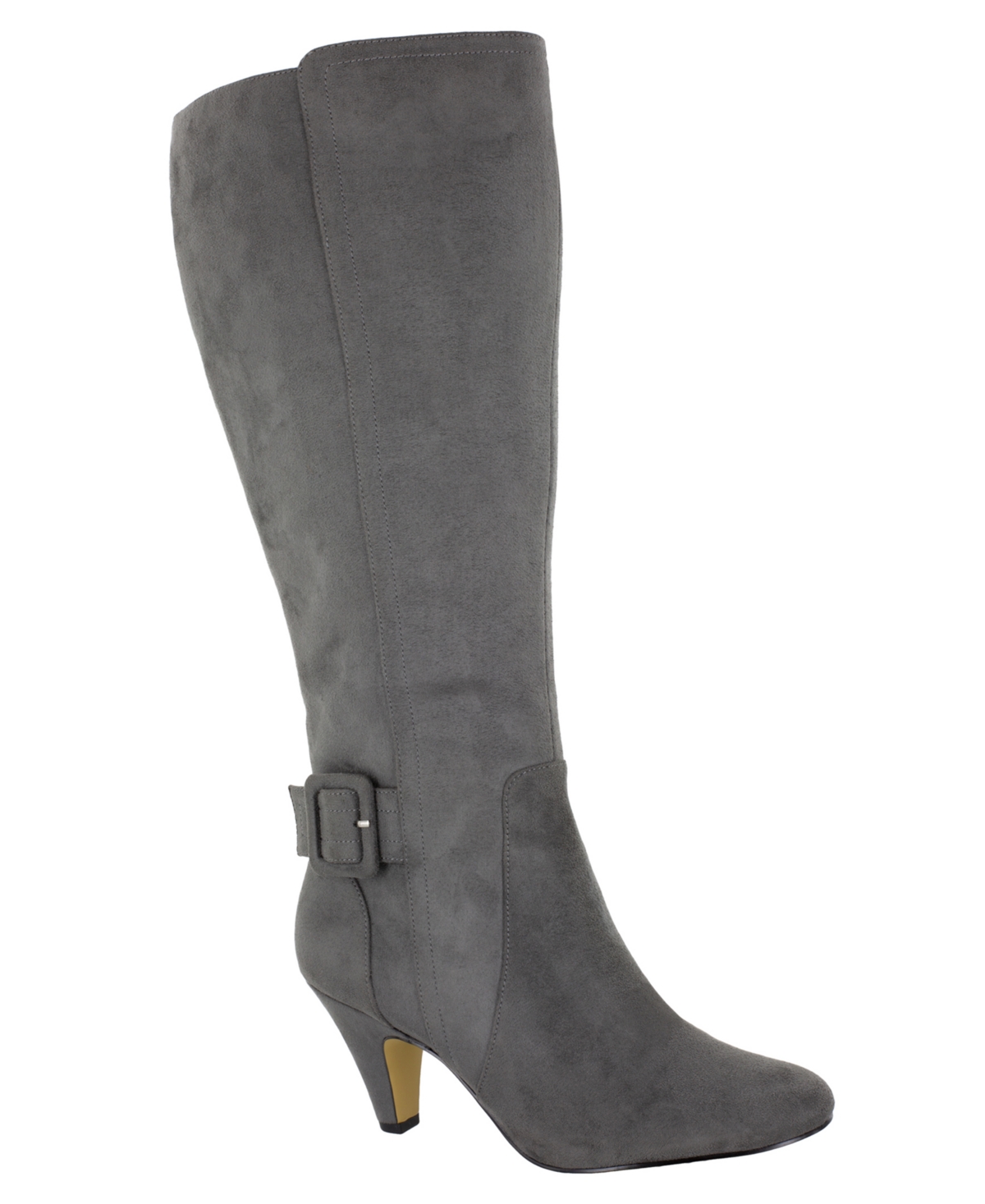Troy Ii Wide Calf Tall Dress Boots - Grey Super Suede