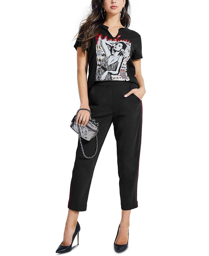 GUESS Wessen Cropped Tuxedo Pants Macy's