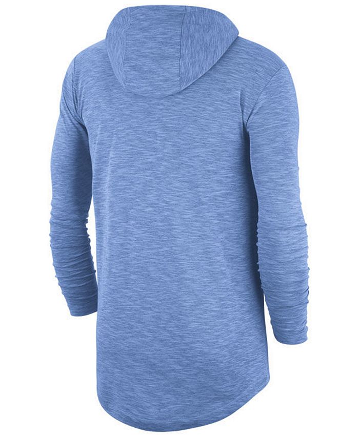 Nike Men's North Carolina Tar Heels Hooded Sideline Long Sleeve T-Shirt ...