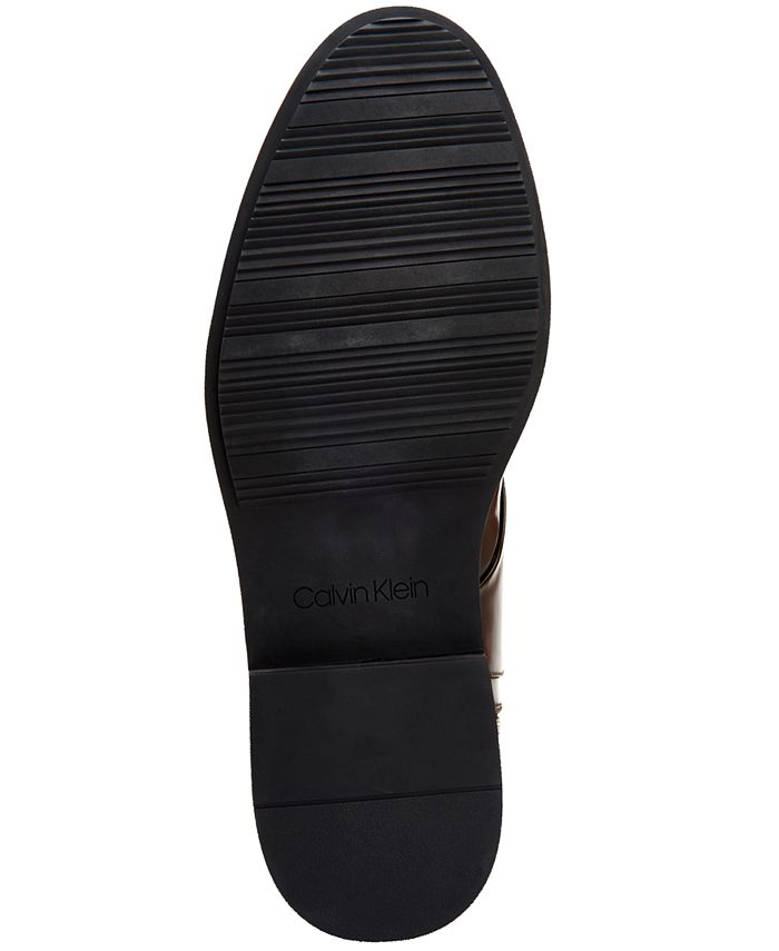 calvin klein patent leather boots