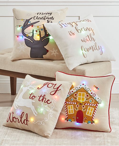 Lush Decor Light Up 20 X 20 Decorative Pillow Collection