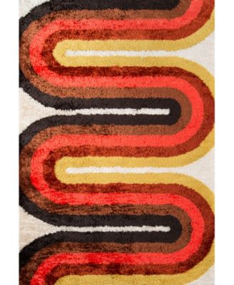 Novogratz Retro Ret-2 Red Area Rug Collection