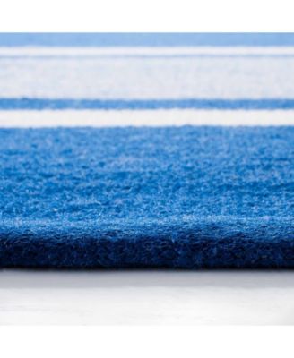 Hanover Stripe LRL2461C Blue Outdoor Area Rug Collection