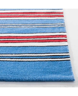  Leopold Stripe LRL2462D Royal Blue Area Rug Collection