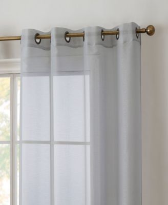 2 Piece Semi Sheer Voile Window Curtain Drapes Grommet Panels for Bedroom, Living Room & Kids Room