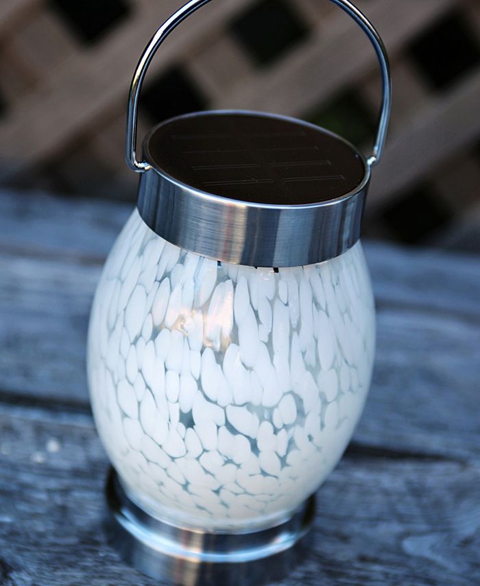 Allsop Home Garden 31577 10-in. Glow Nylon Solar Lantern