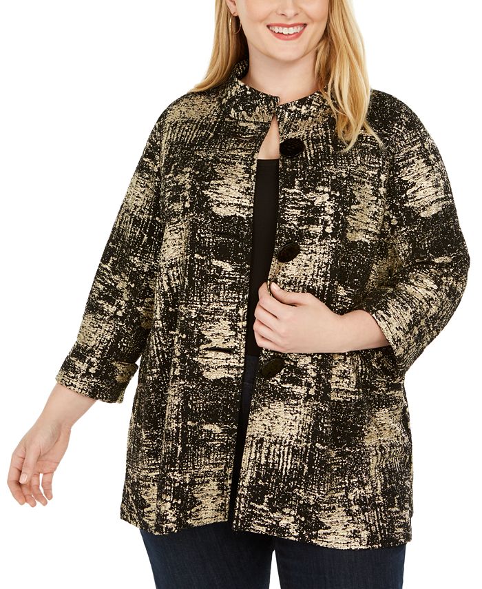 macy's plus size jackets sale