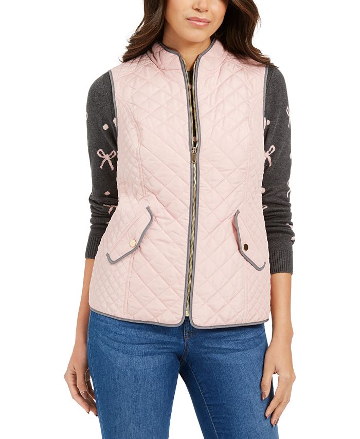 Charter Club Quilted StandCollar Vest, Created for Macy's Macy's