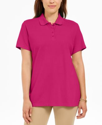 macy's women's petite polo shirts