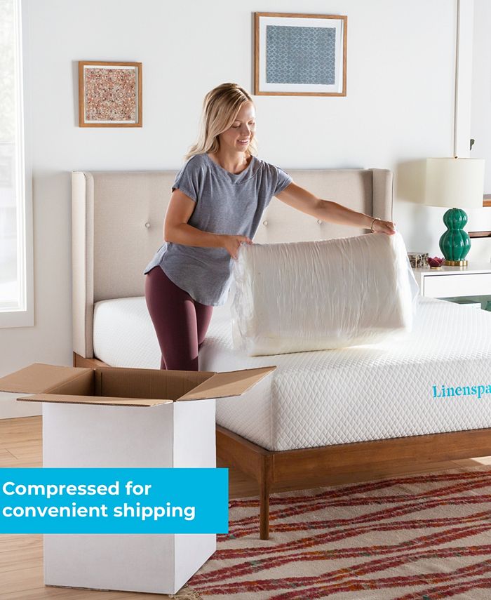 Linenspa 4" ActiveRelief Memory Foam Mattress Topper, Queen Macy's