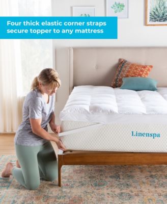 linenspa signature collection down alternative fiber bed mattress topper