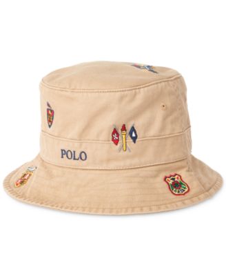 beige polo bucket hat