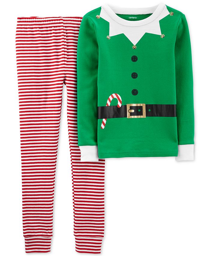 Carter s Little Big Boys 2 Pc. Cotton Elf Pajama Set Macy s