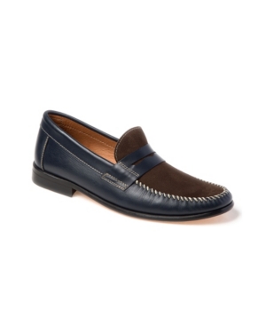 image of Sandro Moscoloni Whip Stitch Moc Toe Penny Strap Slip-On Men-s Shoes