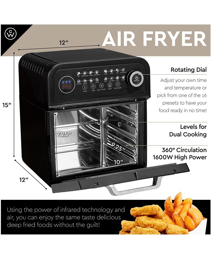 ChefWave 12.6 Quart Air Fryer Oven with Dehydrator and Rotisserie Macy's