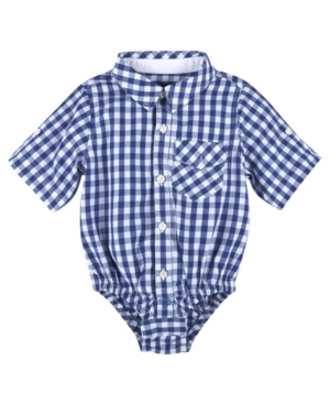 Andy & Evan Baby Boy's Gingham Short Sleeve Button-Down Shirtzie