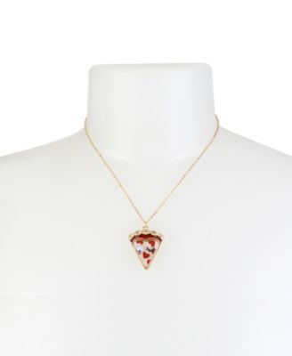 betsey johnson pizza necklace