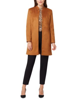 Tahari ASL Faux-Suede Topper Jacket