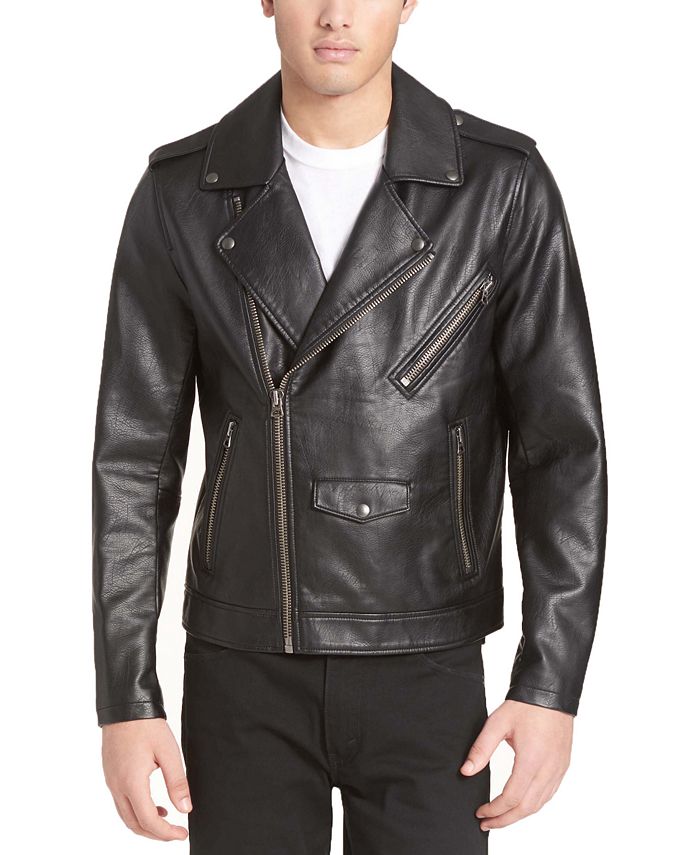 Levi's Men's Asymmetrical Faux Leather Jacket & Reviews - Coats & Jackets -  Men - Macy's