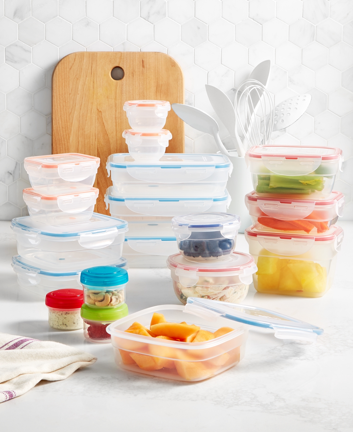 Easy Essentials Color Mates 36-Pc. Food Storage Container Set - Multi