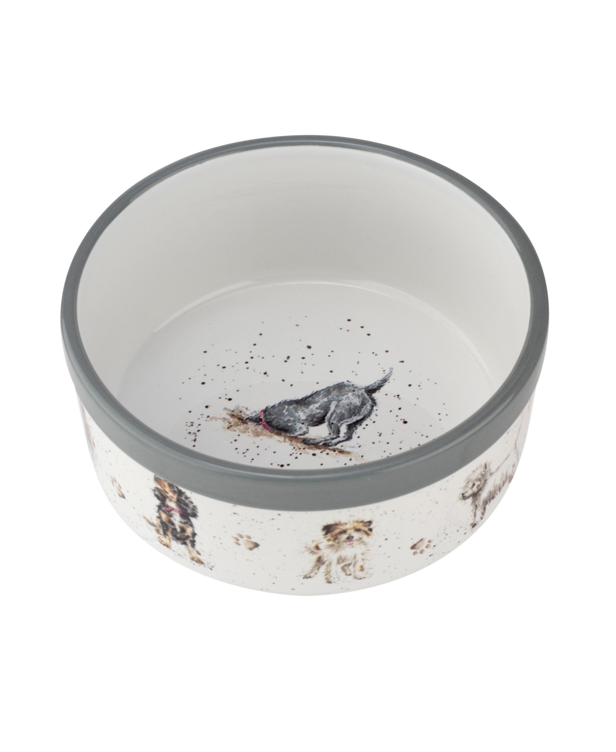 Royal Worcester Wrendale Designs Pet Bowl Assorted Dogs - White