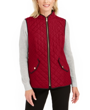 image of Charter Club Quilted Stand-Collar Vest, Created for Macy-s