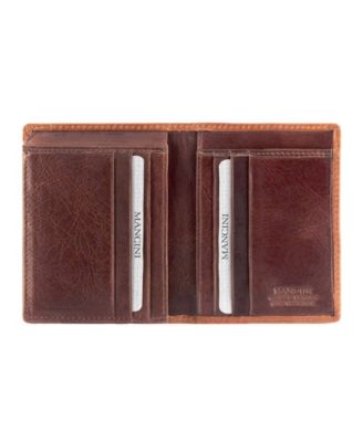 Casablanca Collection Men's RFID Secure Center Unique Vertical Wing Wallet