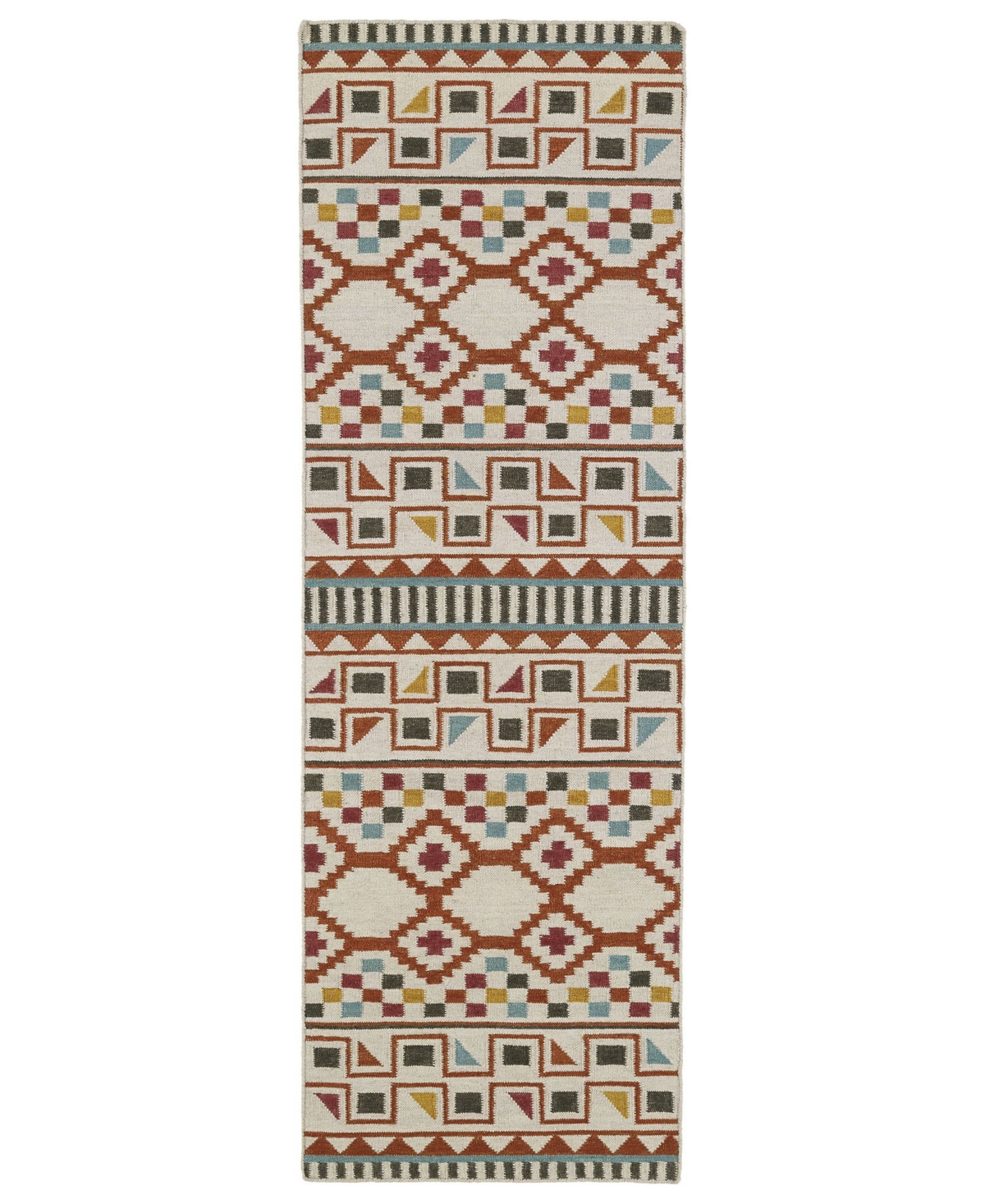 Kaleen Nomad NOM08-53 Paprika 2'6in x 8' Runner Rug - Paprika