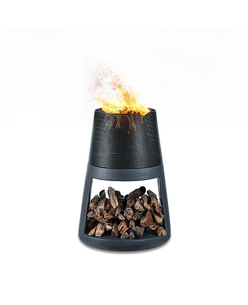 Danya B Outdoor Conic Wood Burning Faux Stone Fire Pit ...