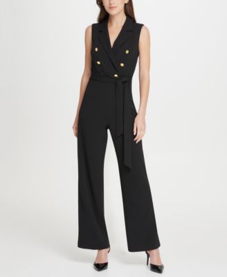 DKNY Double Breasted Jumpsuit - Macy's