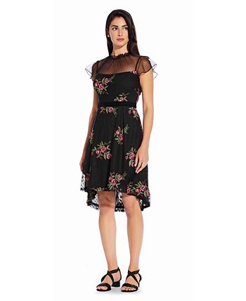 Adrianna papell on sale floral embroidered dress