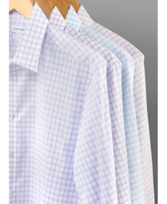 Calvin Klein - Men's Slim-Fit Stretch Collar Check Dress Shirt